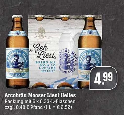 Arcobräu Mooser Liesl Helles Angebot bei Scheck-in-Center - 1Prospekte.de