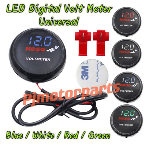 Universal Volt Meter Digital Led Meter Bateri Battery Motosikal