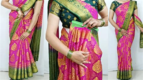 Heavy Silk Saree Draping Hacks And Tricks Look Slim And Tall Beginners