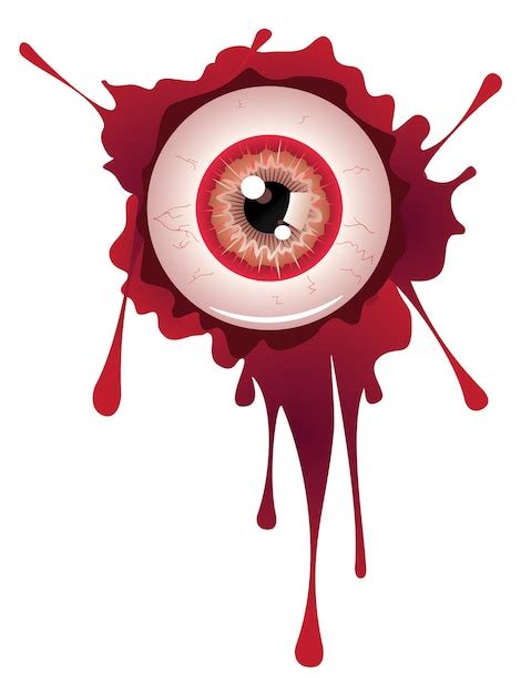 Premium Vector | Halloween bloody eyeball