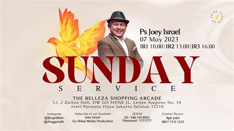 PS JOEY ISRAEL Ibadah Online GO SHINE 2 PK 13 00 07 MEI 2023