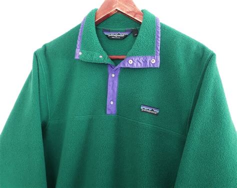 Patagonia Fleece 80s Patagonia 1980s Patagonia Snap T Green Fleece