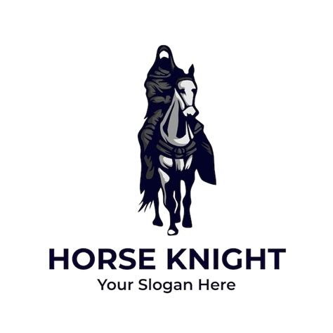 Premium Vector | Horse knight mascot logo vector template