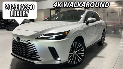 2023 Lexus Rx350 Luxury White Pearl With Palomino Interior Youtube