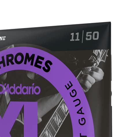 11 50 Jazz Light Xl Chromes Flat Wound Electric Guitar Strings Ecg24 D Addario