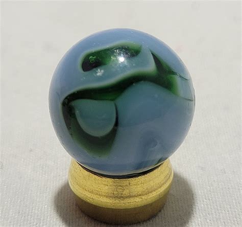 Ravenswood Light Blue On Green Glass Swirl Vintage Marble 61in Mint