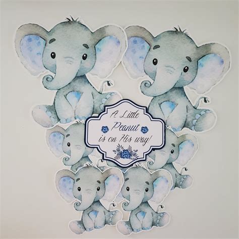 Elephant Baby Shower decoration Blue Elephant Baby shower | Etsy