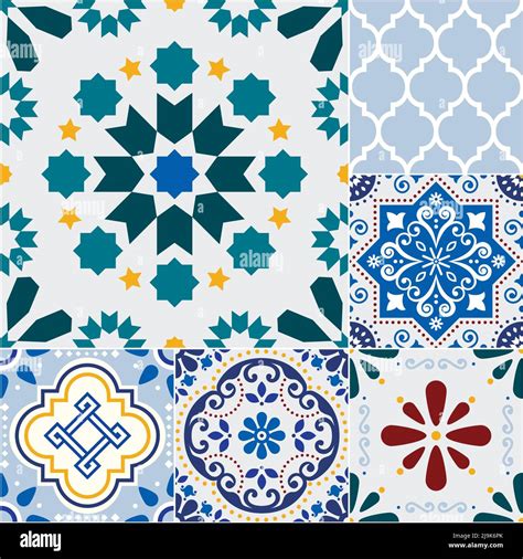 Mosaico Azulejo Diseño de azulejos portugueses o españoles sin costuras