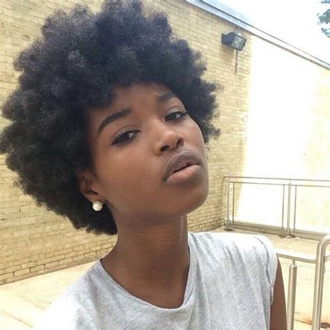 Embracing Her Natural Fluff Natural Afro Hairstyles Beautiful