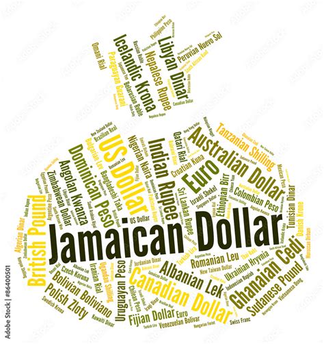 Jamaican Dollar Shows Foreign Exchange And Dollars Stock Illustration ...