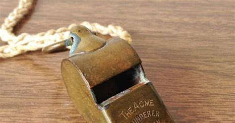 The Acme Thunderer Whistle Vintage Oxidized Brass Army Navy Whistle