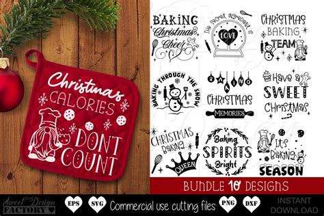 Christmas Pot Holder Svg Bundle By Sweetdesignfactory Thehungryjpeg