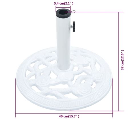 Socle De Parasol Blanc Kg Cm Fonte Parasol But