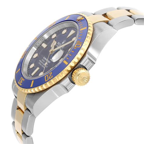 Rolex Submariner Steel K Yellow Gold Blue Dial Automatic Watch