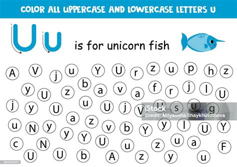 Temukan Dan Beri Titik Semua Huruf U Lembar Kerja Pendidikan Untuk