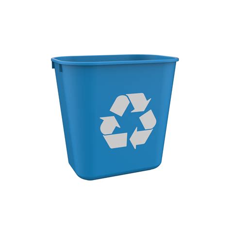 a blue recycling bin on a white background 45849016 PNG