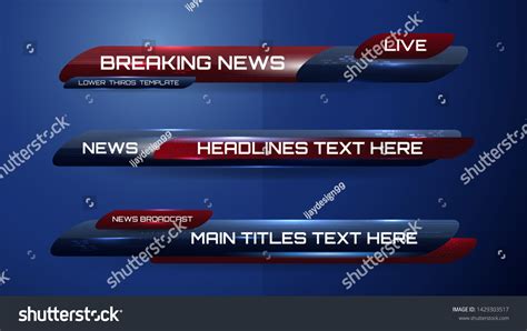 Vector Broadcast News Lower Thirds Template Stock Vector Royalty Free