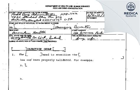 Ge Healthcare Ireland Limited Form 483 2002 02 12 Redica Systems Store