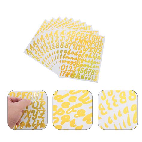 10 Sheets Alphanumeric Stickers A Z Letters Adhesive Mailbox Numbers