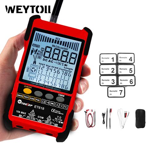 Tooltop Et616et618 Cable Tester Lcd Display Analogs Digital Search Poe Test Cable Pairing