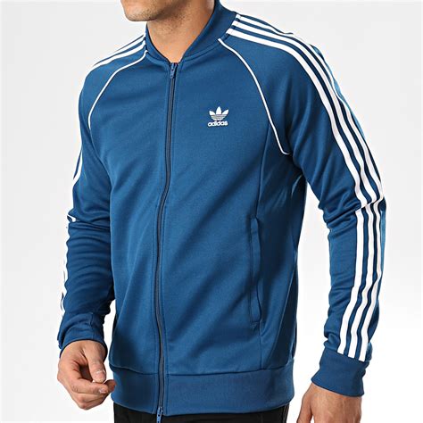 Adidas Originals Veste Zippée Sst Tt Dv1513 Bleu Ciel