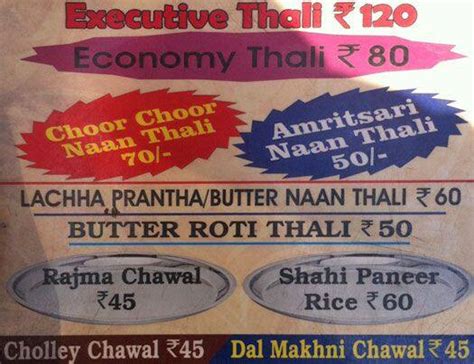 Menu At Kartar Punjabi Rasoi New Delhi Shop 57