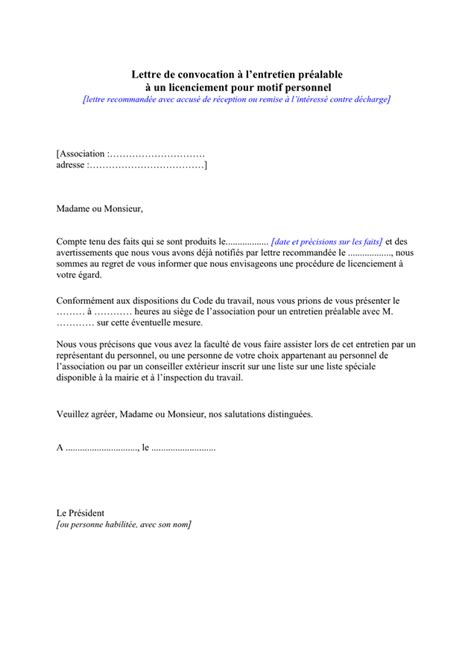 Lettre de convocation téléchargement gratuit documents PDF Word et Excel