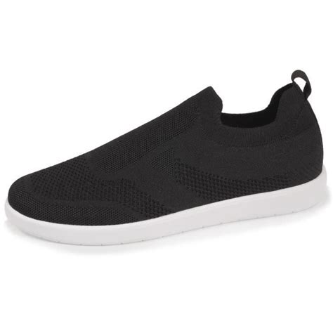 Baskets Slip On Noir Femme ISOTONER Confortable Et Durable