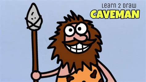 How To Draw A Funny CAVEMAN Easy Drawing Using Simple Shapes Skill