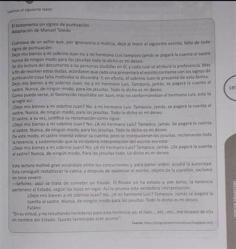 1 ¿cuáles Son Los Signos De Puntuación Que Encontramos En El Texto Que