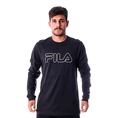 Sportime Camiseta Fila Letter Outline M L Preta