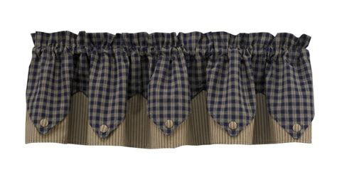 Sturbridge Lined Point Valance Navy Park Designs