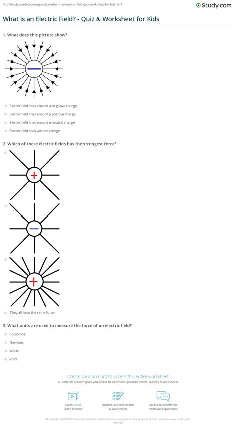 ️Electric Field Worksheet 1 Free Download| Goodimg.co