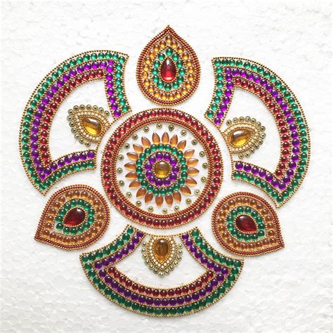 Ohp Designer Kundan Rangoli 01 Aabhaas Design And Craft