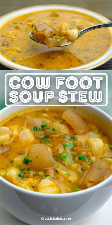 How To Make Cow Foot Soup Recipe Recipes Caribbean Recipes