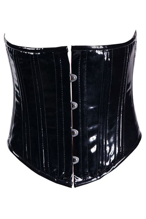 Black Iris Black Vinyl Waist Cincher Corset Tud 123 Women S