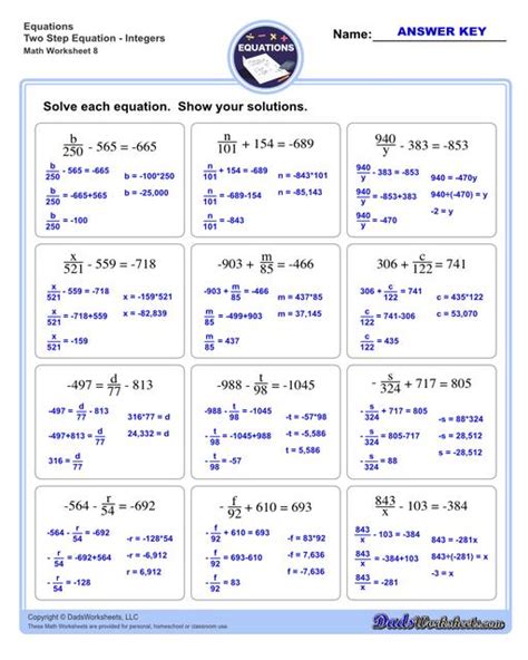 Solving 2 Step Equations With Fractions Worksheet Master The Fundamentals