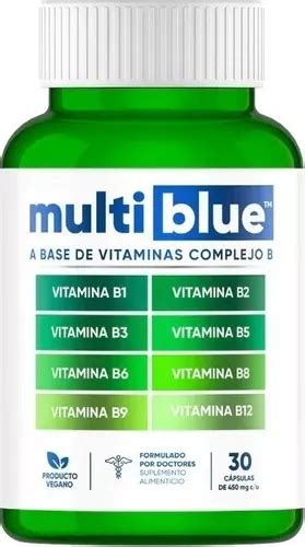 Complejo B Vitamina B1 B2 B3 B5 B6 B9 B12 30 Caps Multiblue Sabor Sin Sabor Envío Gratis