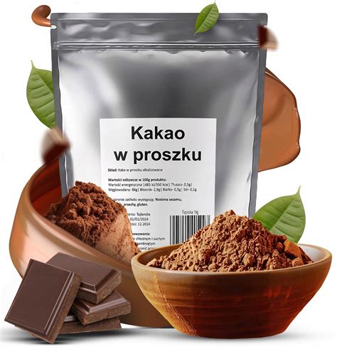 Kakao Alkalizowane Kg Czarne Naturalne Prawdziwe Kakao Naturalne G