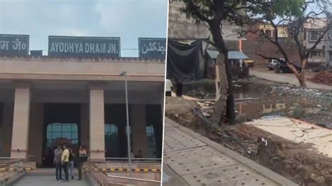 Boundary Wall Of Ayodhya Dham Railway Station Collapsed After First