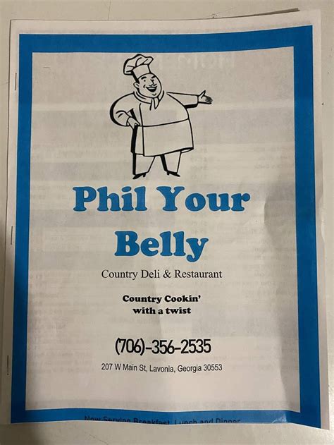 Phil Your Belly Country Deli & Restaurant | 207 W Main St, Lavonia, GA 30553, USA