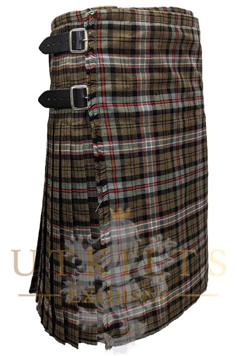 Premium Scottish National Weathered Tartan Wool Mens Kilt Ut Kilts