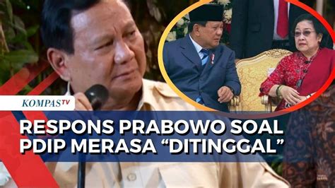 Ditanya Soal Kans Pdip Masuk Kim Plus Prabowo Subianto Pilih Tak Jawab