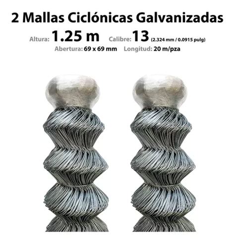 Rollos De Malla Cicl Nica Galv C M M Mm Mercadolibre