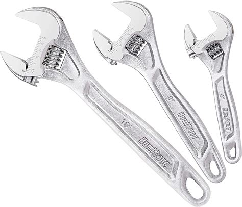 Piece Heavy Duty Adjustable Wrench Set Drop Forged Heat Treated