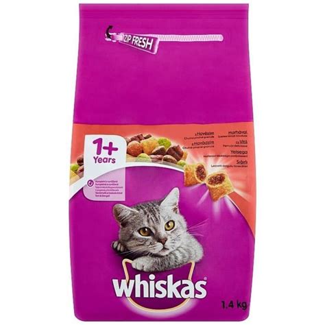 Whiskas Sığır Etli ve Sebzeli Yetişkin Kedi Maması 1 4 kg