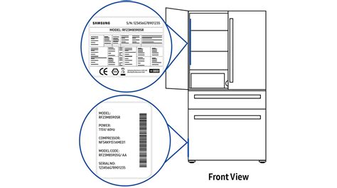 Find The Model Or Serial Number For Samsung Refrigerators Samsung Gulf