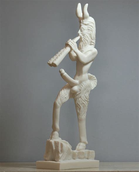 SATYR Faunus Faun Phallus Nude Male Penis Alabaster Statue Sculpture 5 12