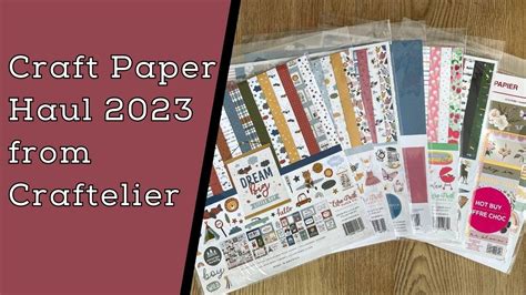 Craft Paper Haul From Craftelier Youtube