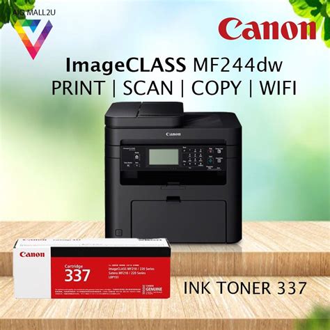 Canon Imageclass Mf244dw Laser Printer Black A4 Duplex Print Scan